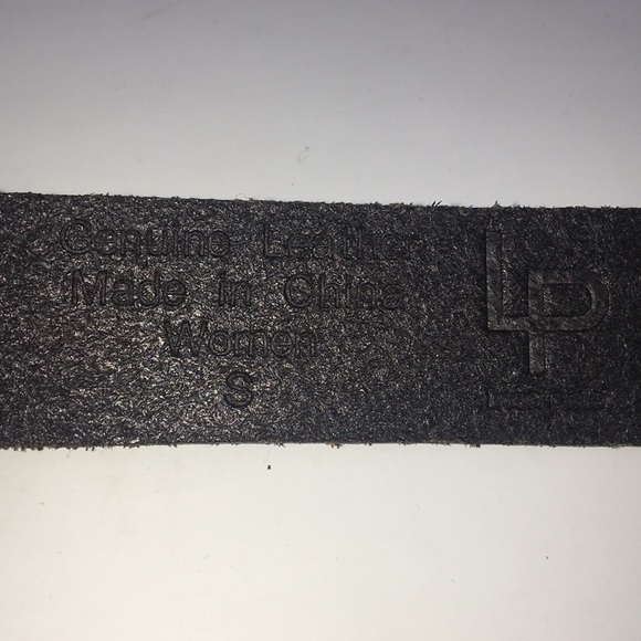 LINEA PELLE wide black punched leather belt - Picture 3 of 11